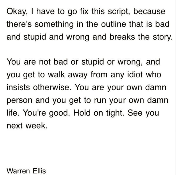 You Are Not Stupid Warren Ellis