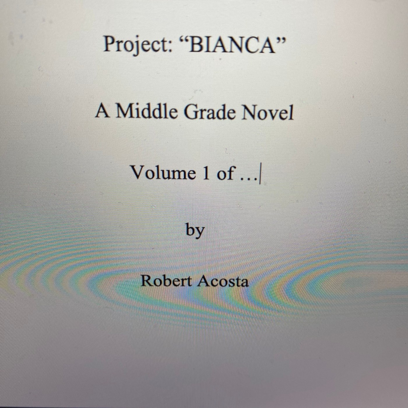 Project BIANCA Title Page