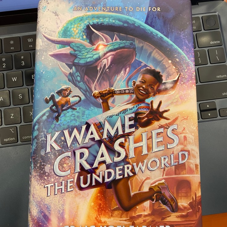 The cover of the middle grade novel Kwame Crashes the Underworld by Craig Kofi Farmer